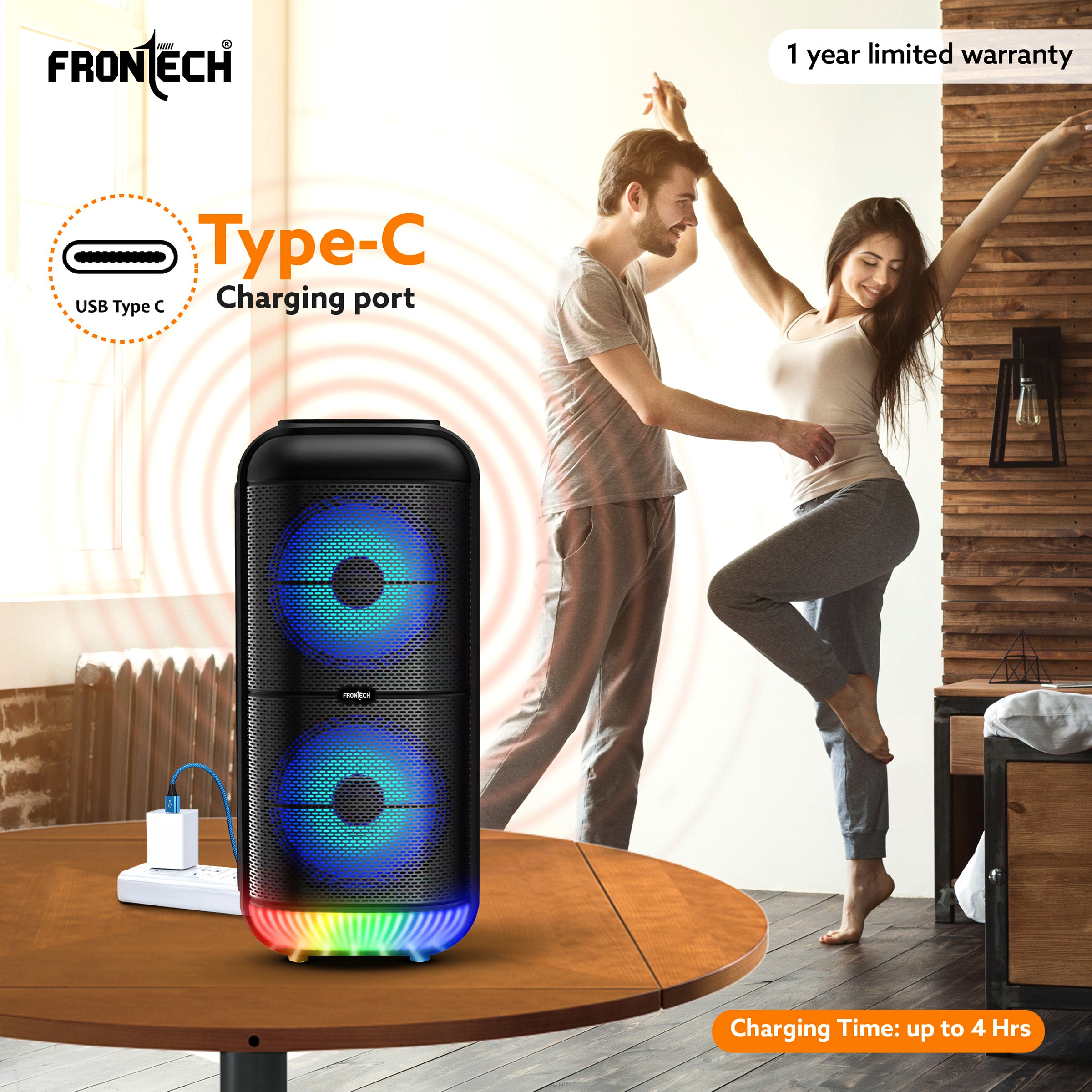 Frontech Solo Multimedia 22W Wireless Trolley Speaker (SW-0178) Frontech Solo Multimedia 22W Wireless Trolley Speaker (SW-0178)